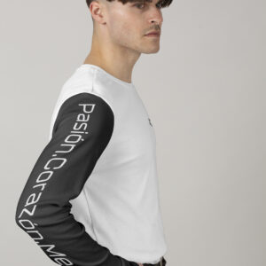Camiseta Manga Larga Blanco/Negro