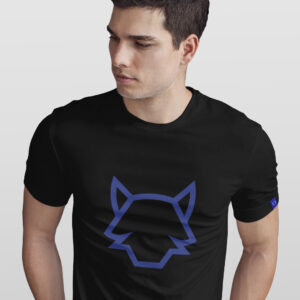 Camiseta Wolf Negro/Azul