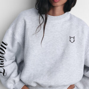 Polerón W Crop PCM Gris/Negro