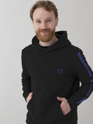 Sudadera Wolf Line Negro/Azul