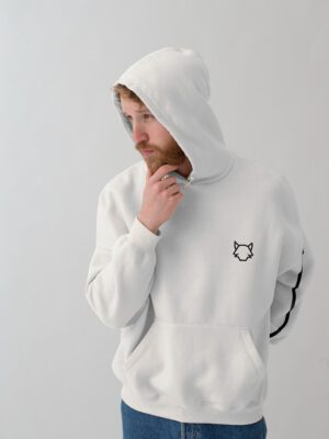 Sudadera Wolf Line Blanco/Negro