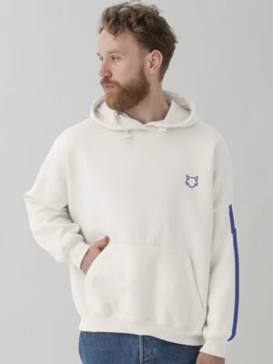 Sudadera Wolf Line Blanco/Azul